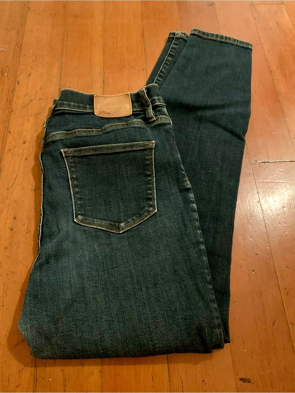 J. Crew Women's Lookout High Rise Skinny Dark Blue Denim Jeans